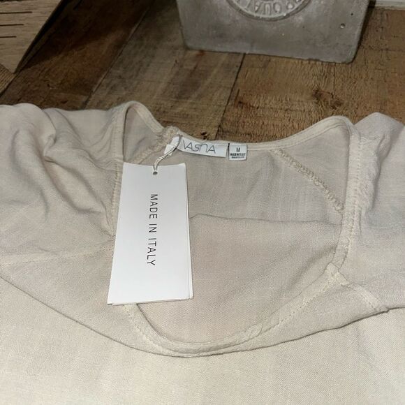 NWT Vasna boho linen blend pocket dress high low - Picture 3 of 14